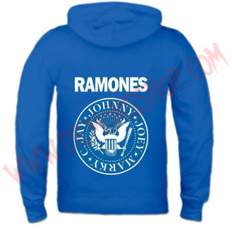 Sudadera Cremallera Ramones (Azul)