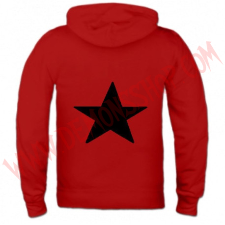 Sudadera Cremallera Estrella Negra (Roja)