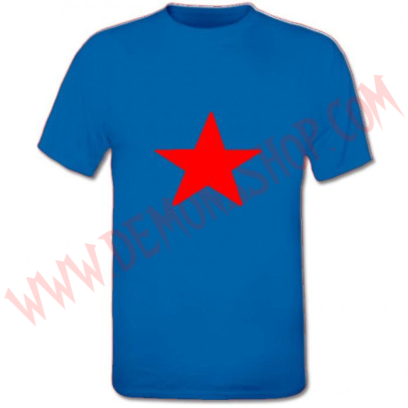 Camiseta MC Estrella Roja (Azul)