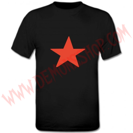 Camiseta MC Estrella Roja (Negra)
