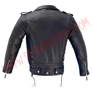 Chaqueta de Cuero Cruzada 2