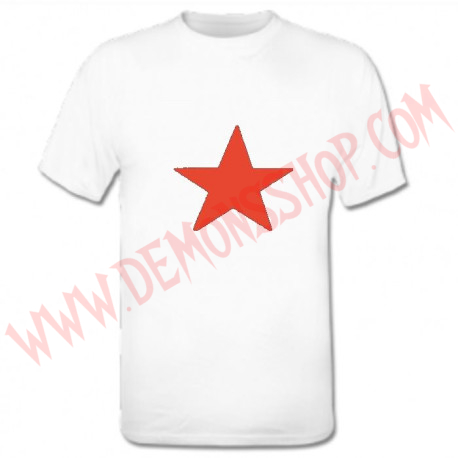 Camiseta MC Estrella Roja (Blanca)