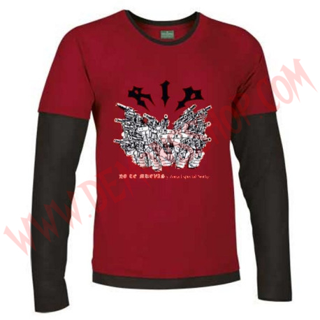 Camiseta ML RIP (Roja manga Negra)