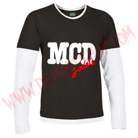 Camiseta ML MCD (Negro manga Blanca)