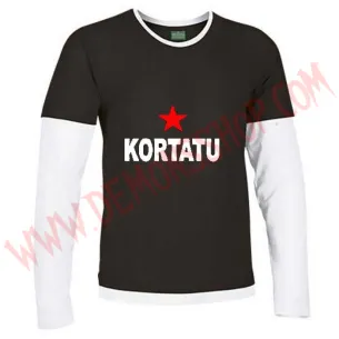 Camiseta ML Kortatu (Negra manga Blanca)