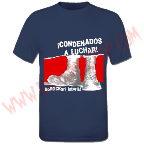 Camiseta MC Condenados a luchar (Azul marino)