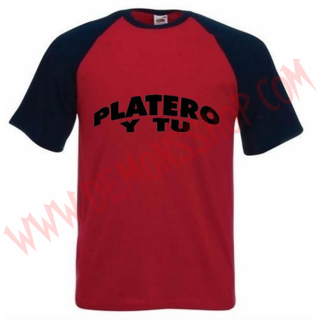 Camiseta MC Platero y Tu (Raglan Roja)
