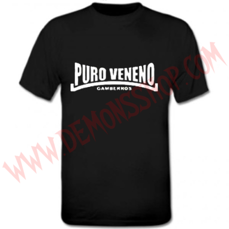 Camiseta MC Gamberros Puro veneno (negra)