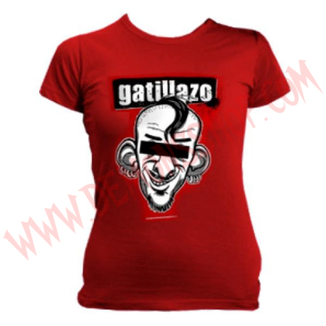 Camiseta Chica MC Gatillazo (Roja)
