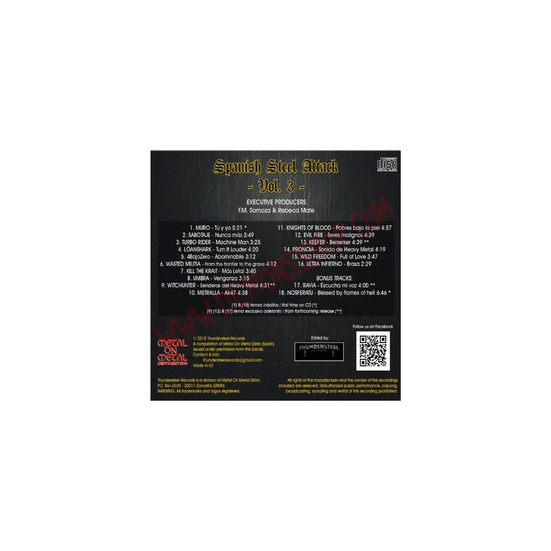 CD Spanish Steel Attack Vol 3