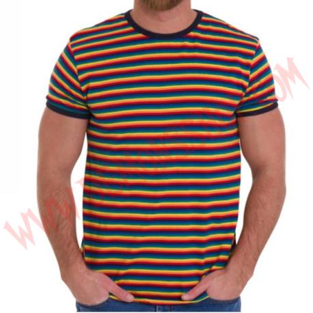 Camiseta MC Rayas Rainbow