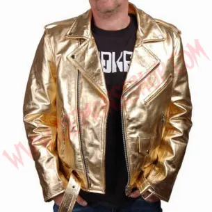 Chaqueta Clasica de Cuero Golden Deluxe