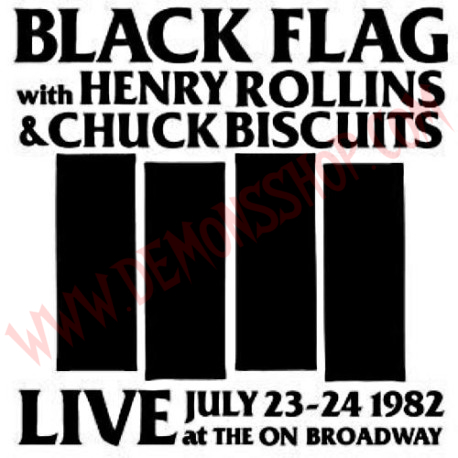 CD Black Flag ‎- Live At The On Broadway (July 23-24-1982)