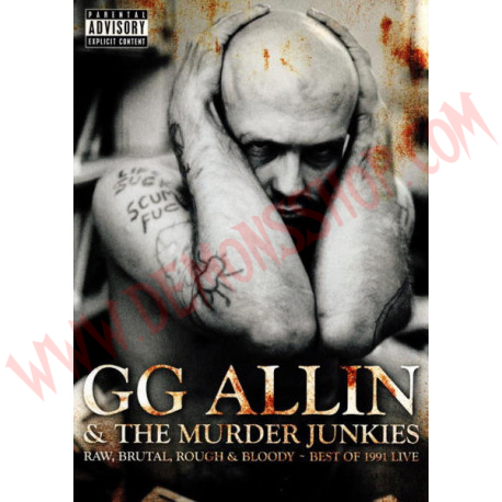 DVD GG Allin & The Murder Junkies ‎– Raw, Brutal, Rough & Bloody - Best Of 1991 Live