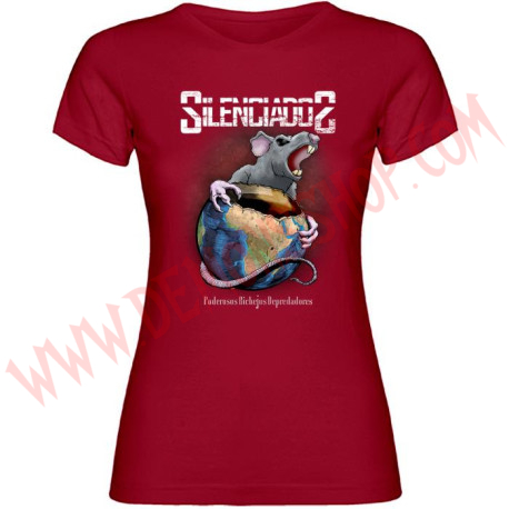 Camiseta Chica MC Silenciados (Burdeos)