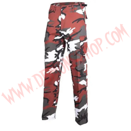 Pantalon Rangerhose - red camouflage