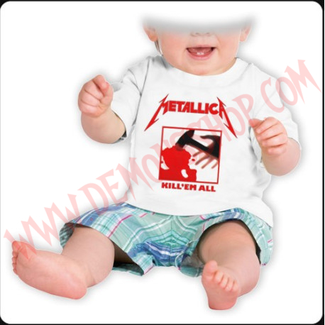 Camiseta Bebe Blanca MC Metallica