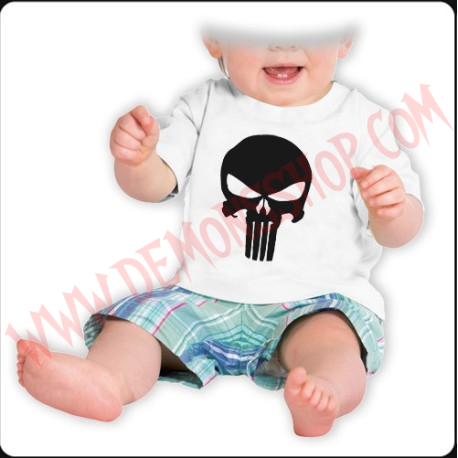 Camiseta Bebe Blanca MC Punisher