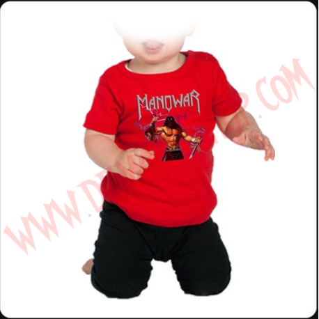 Camiseta Bebe Roja MC Manowar