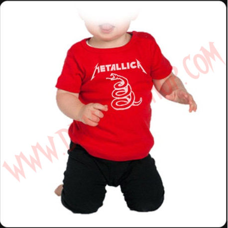 Camiseta Bebe Roja MC Metallica